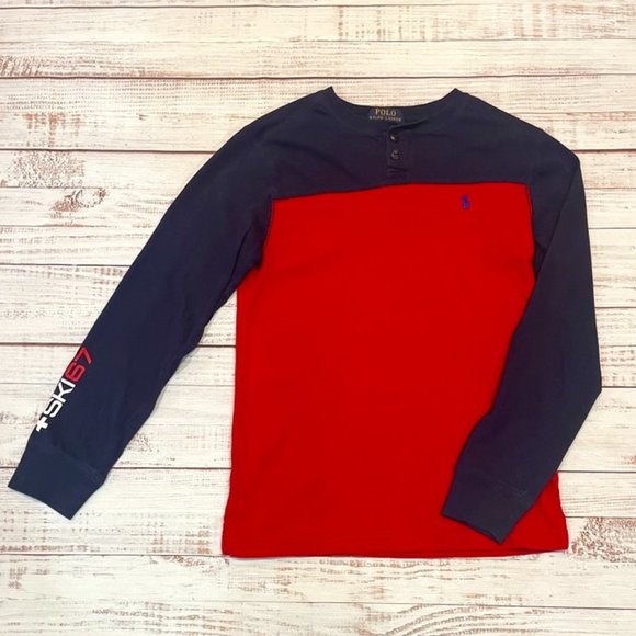 Boys Polo Ralph Lauren Long Sleeve Henley Top - Picture 1 of 4
